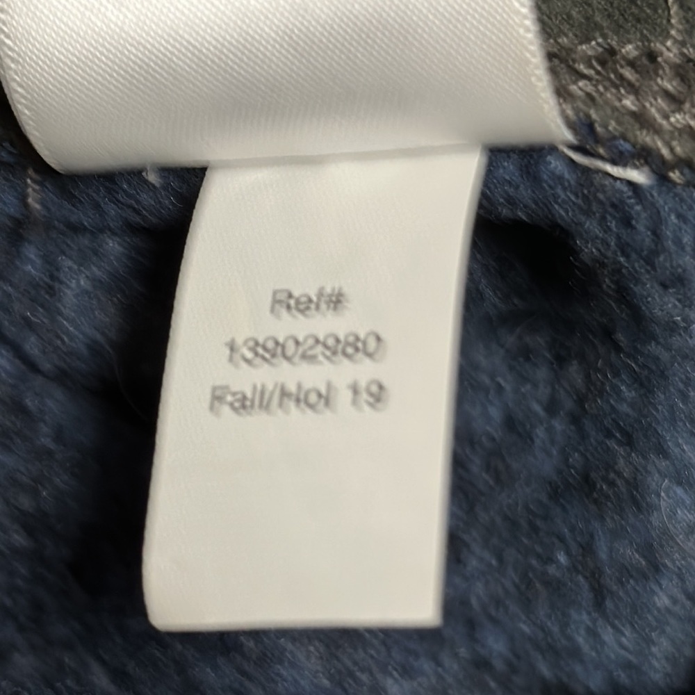 EDDIE BAUER 1/4 Snap Blue and Gray Sweater Fleece Sz XLarge - Picture 6 of 7